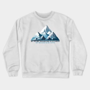 At Home Drawing Of Mountain Tops Crewneck Sweatshirt